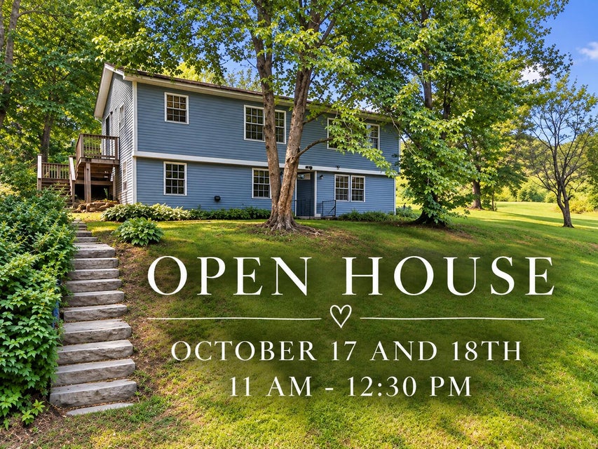 Original open house announcement for October 17 and 18, 11 AM to 12:30 PM, at 598 Cape Road