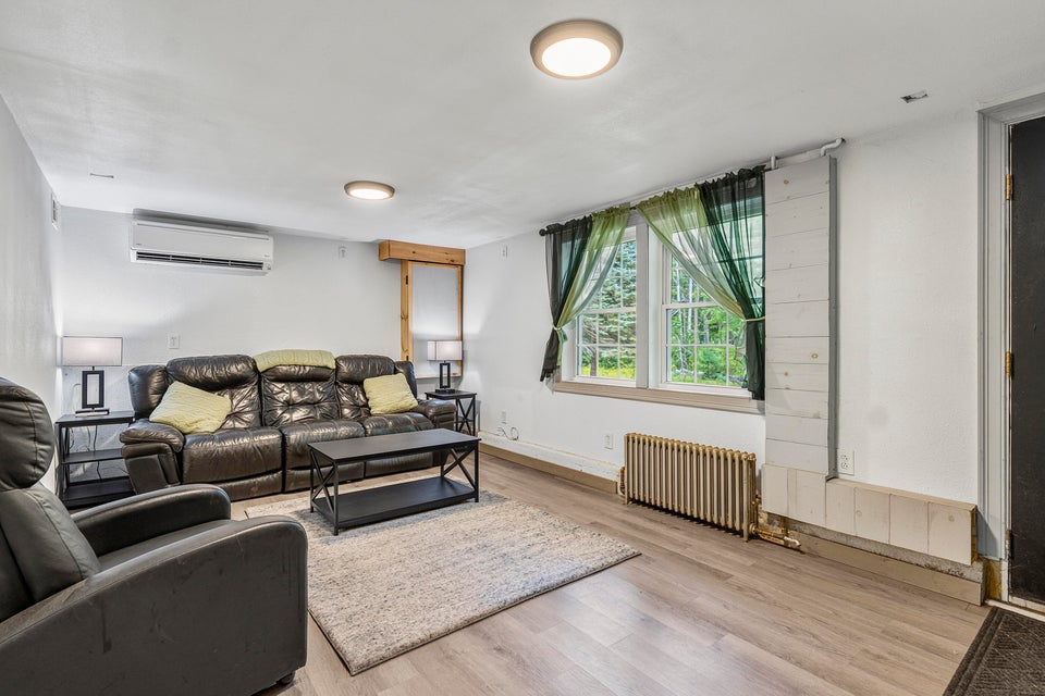 Living room in first living space at 598 Cape Road