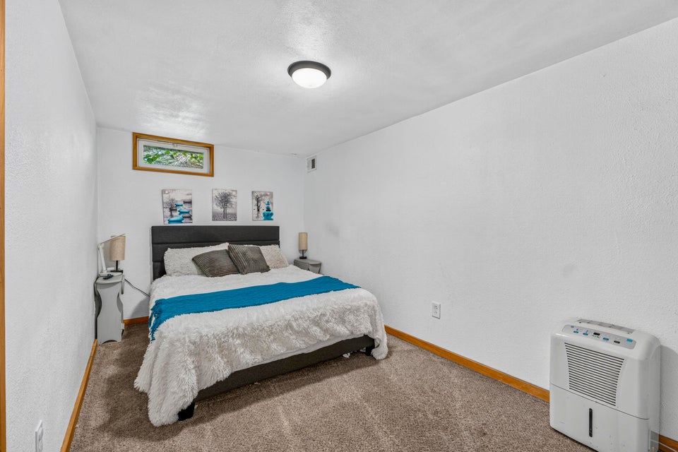Bedroom in first living space at 598 Cape Road